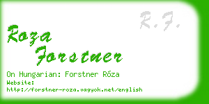 roza forstner business card